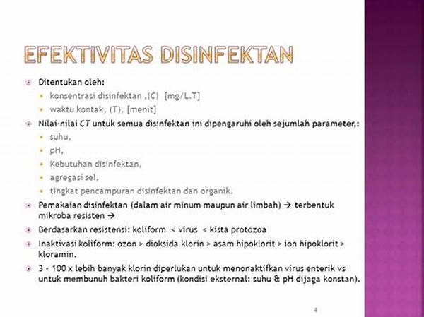 Efektivitas Disinfektan Standar Who