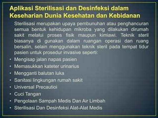 Prinsip Sterilisasi Dan Sanitasi Medis