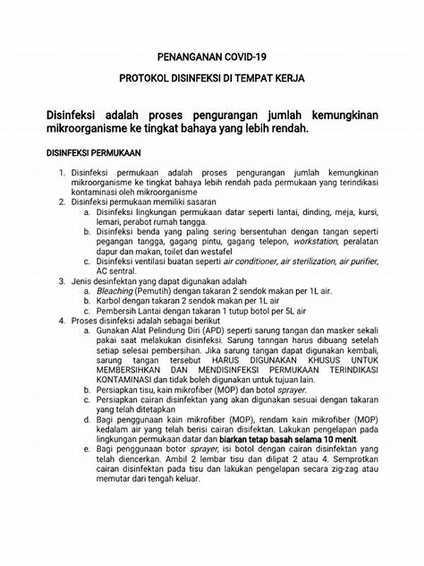 “protokol Disinfeksi Standar Who”